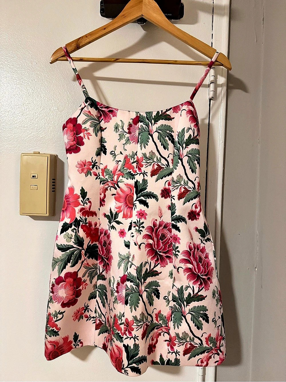 French Connection York Satin Christa Fl Mini Drr Floral Mini Dress in Pink Size